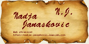 Nadja Janašković vizit kartica